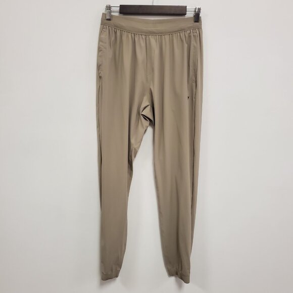 Gymshark Mens Studio Joggers Size M Tan Athletic Workout Gym Fitness Workout - Picture 1 of 10